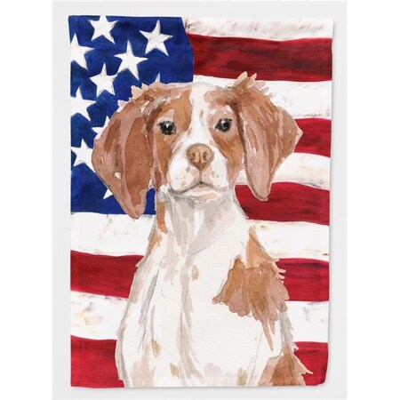 Carolines Treasures Carolines Treasures BB9364CHF Brittany Spaniel Patriotic Flag Canvas House Size BB9364CHF